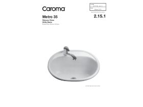Technical Guide - Caroma Metro 35 Litre Utility Laundry Basin No Tap Hole White