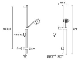Nikles Pearl 105 Single Rail Shower