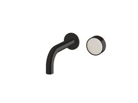 Supporting Image - Sussex Pure Elemental Progressive Wall Basin Mixer System 160mm PVD Matte Black (3 Star) Lead Free with Aurora Insert