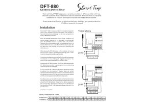 user manual - Smart Temp Defrost Module 240V DFT-880