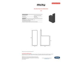 Specification Sheet - Mizu Bloc Robe Hook Matte Black