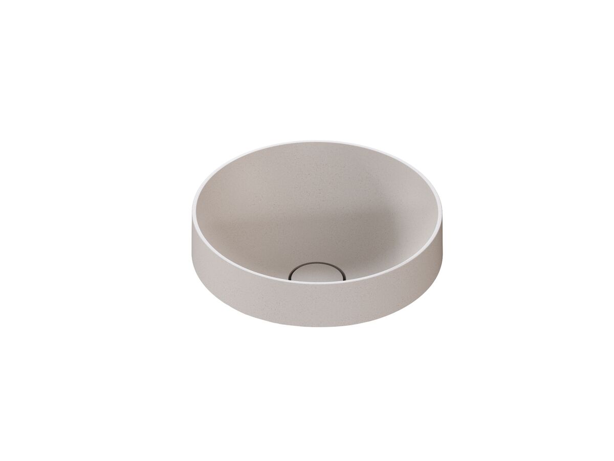 Hero - Omvivo Villa Thin Edge Round Semi Inset Basin 360mm Island Sand