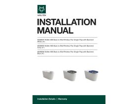 Technical Guide - Wolfen 800 Back To Wall Pan with Single Flap Seat