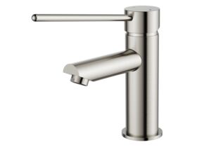 Hero - Posh Bristol Pin Basin Mixer Tap with Extended Lever Brushed Nickel (5 Star) Lead Free