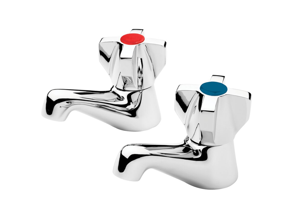 Voda Classic Basin Taps Chrome Lead Free