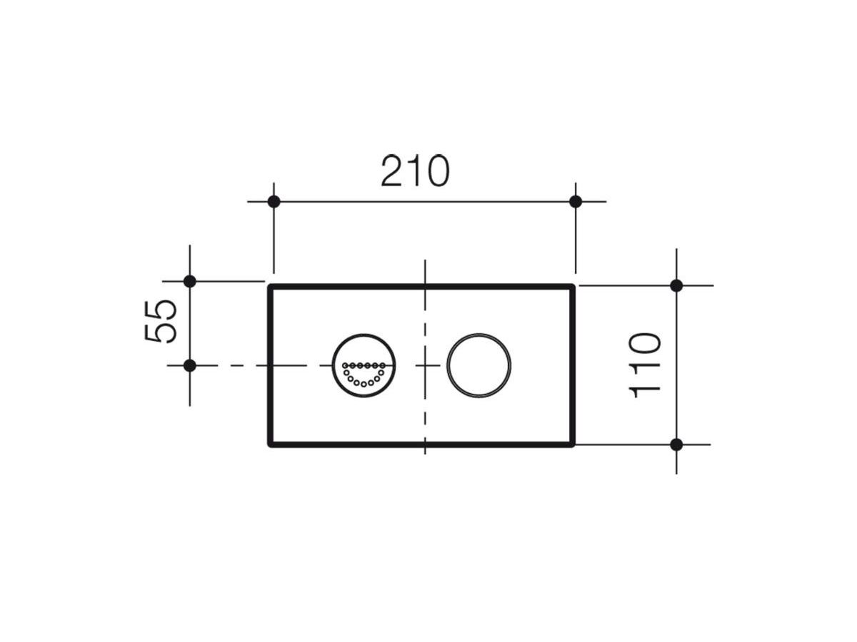 Caroma Invisi II Round Dual Flush Plate Care Buttons Plastic