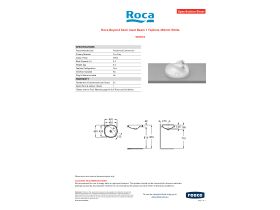 Specification Sheet - Roca Beyond Semi Inset Basin 1 Taphole 450mm White