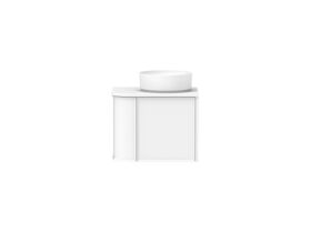 Hero - Kado Era Single Curve All Drawer 600mm Wall Hung Vanity with Centre Basin 20mm Top Matte White