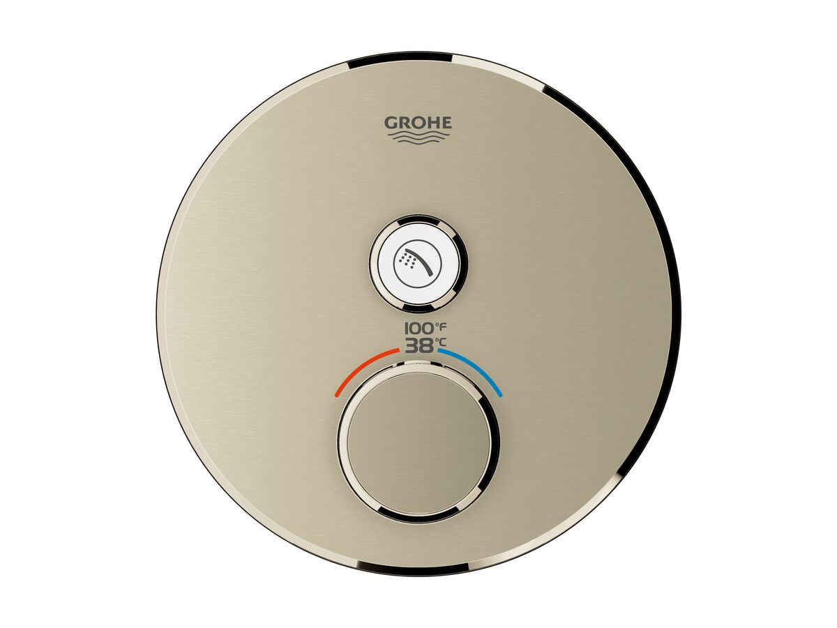 Hero - GROHE Smart Control Thermostatic Mixer 1 Button Brushed Nickel