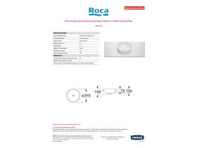 Specification Sheet - Roca Inspira Round Semi Inset Basin 370mm x 370mm Gloss White