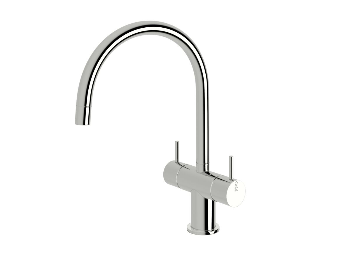 Sussex Scala Mini Twin Handle Mixer Large Curved Chrome (5 Star)