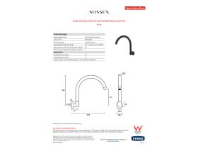 Specification Sheet - Scala Wall Spa Outlet Curved PVD Matte Black Lead Free