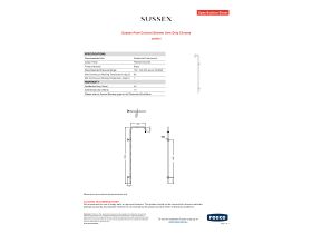 Specification Sheet - Sussex Pure Column Shower Arm Only Chrome