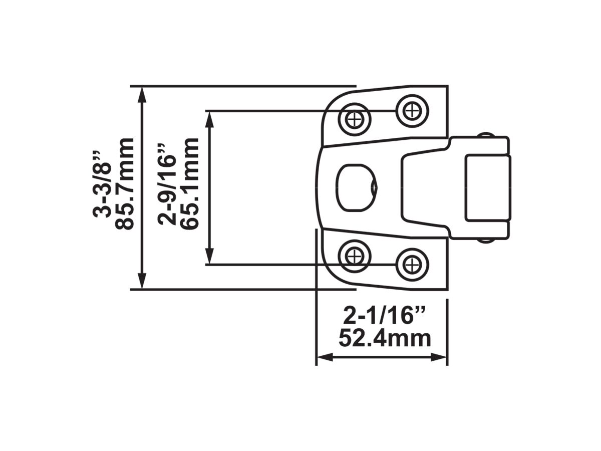 Kason Adjustable Strke -3.2-19mm Offset K565002