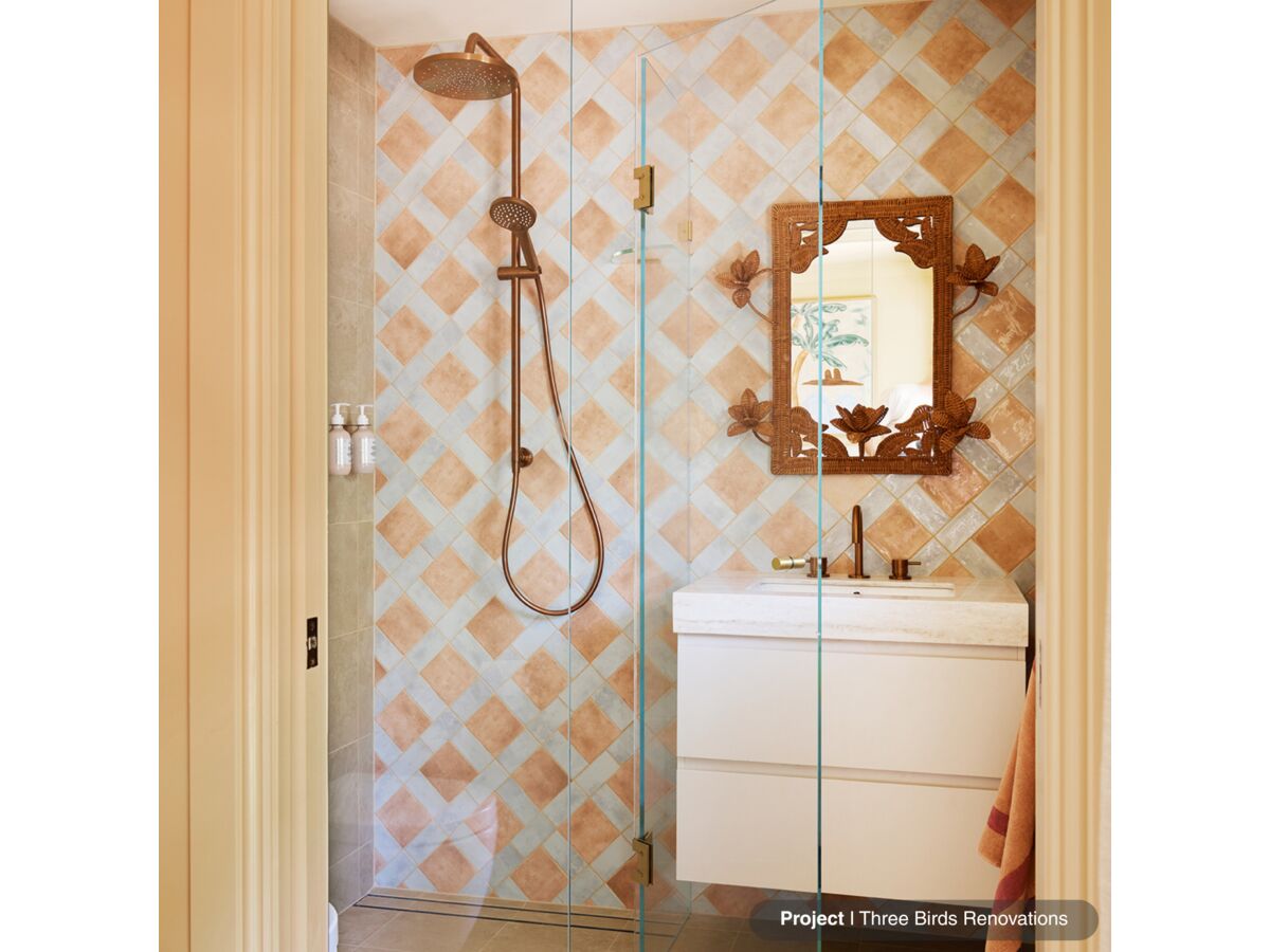 In Situ - Mizu Drift Twin Rail Shower 250mm ABS Overhead with Top Rail Water Inlet Brushed Bronze (5 Star)