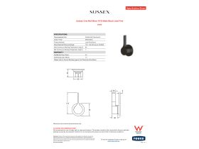 Specification Sheet - Sussex Oria Wall Mixer PVD Matte Black Lead Free