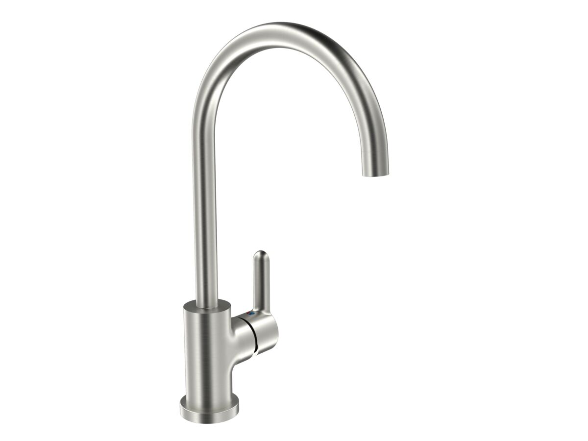 Hero - Nobili Balance Gooseneck Sink Mixer Tap Brushed Nickel (4 Star)