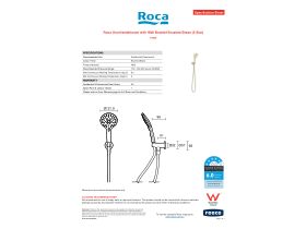 Specification Sheet - Roca Ona Handshower with Wall Bracket Brushed Brass (5 Star)