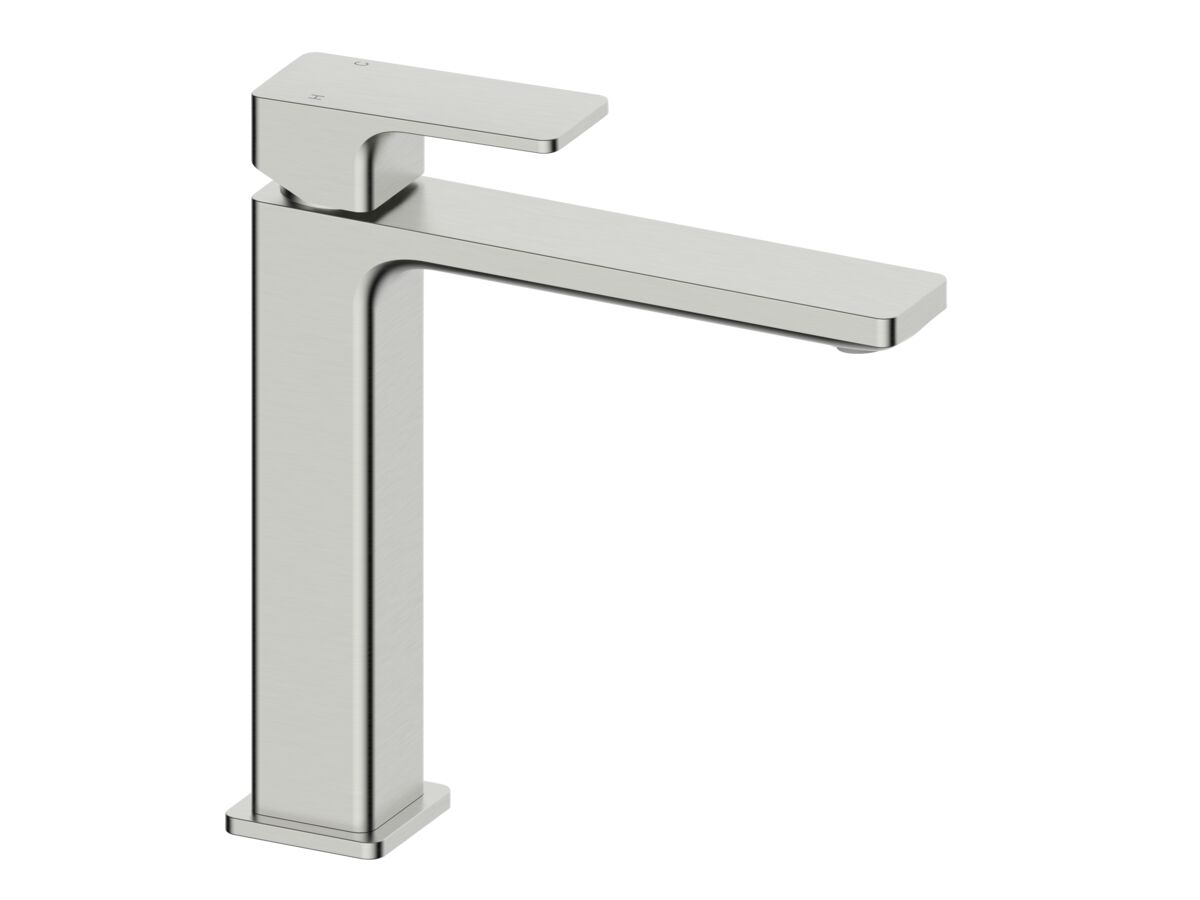 Hero - Mizu Bloc Medium Basin Mixer Brushed Nickel (6 Star) Lead Free