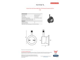 Specification Sheet - Sussex Scala Nova Shower/Bath Mixer PVD Brushed Gunmetal Lead Free