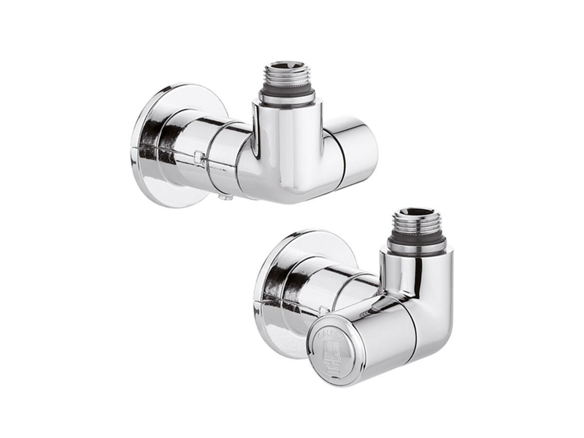Caleffi Rad Valve Set Towel Warmer Chrome