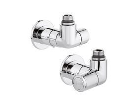 Caleffi Rad Valve Set Towel Warmer Chrome