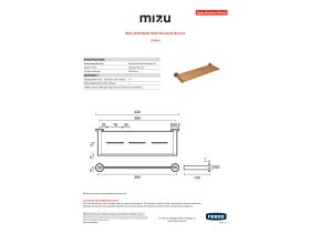 Specification Sheet - Mizu Drift Metal Shelf Brushed Bronze