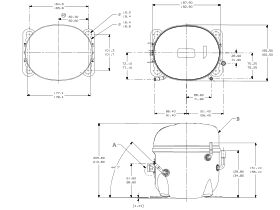 Tecumseh Compressor 1/2hp R404 LBP AE2420Z-FZ1B