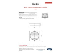 Specification Sheet - Mizu Drift Brass Trapscrew Grate Square 100mm Brushed Nickel