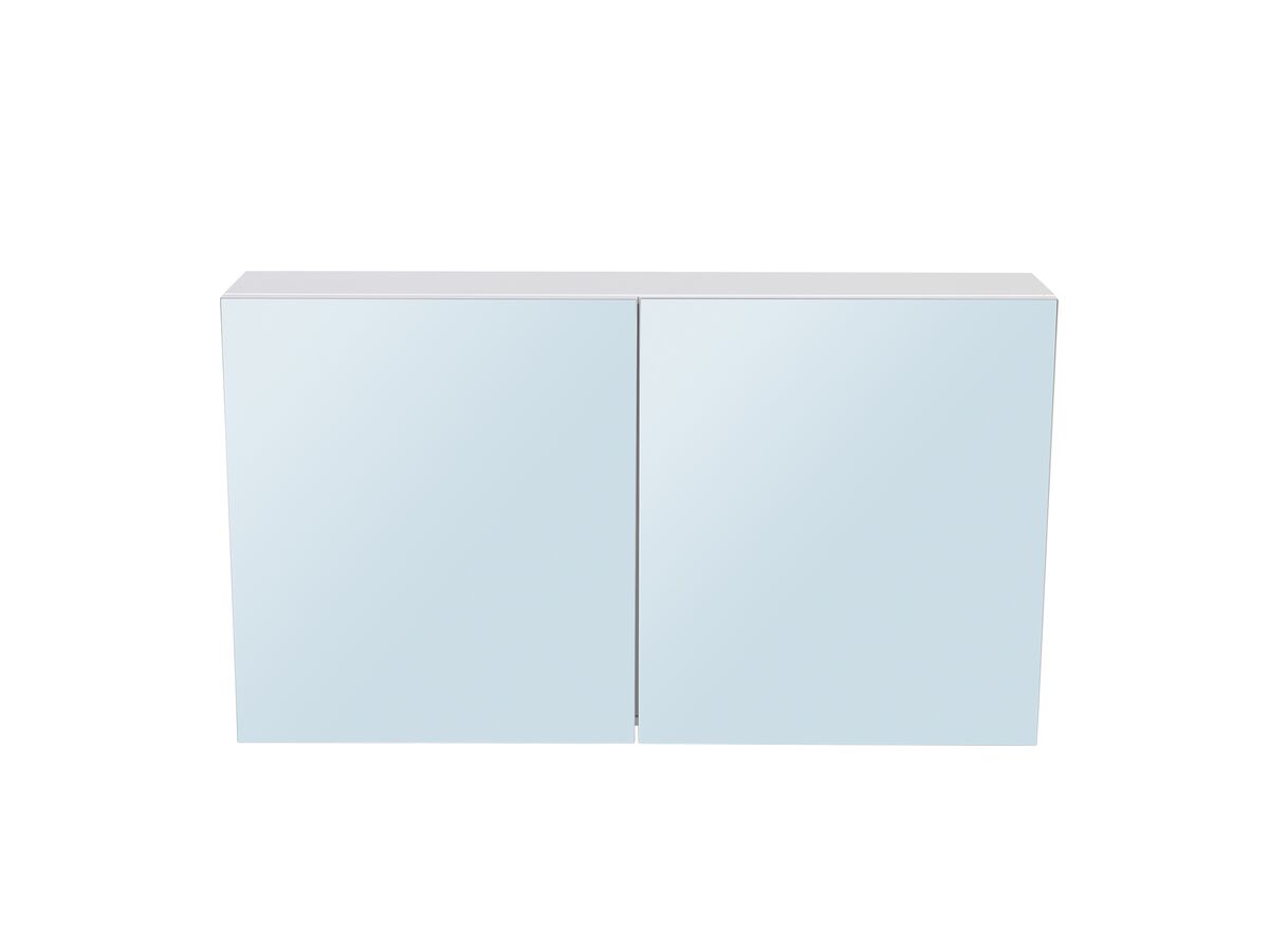 Posh Bristol MK2 1200mm Mirror Cabinet 2 Door White