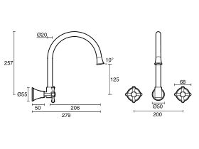 Posh Canterbury Wall Sink Set (4 Star)