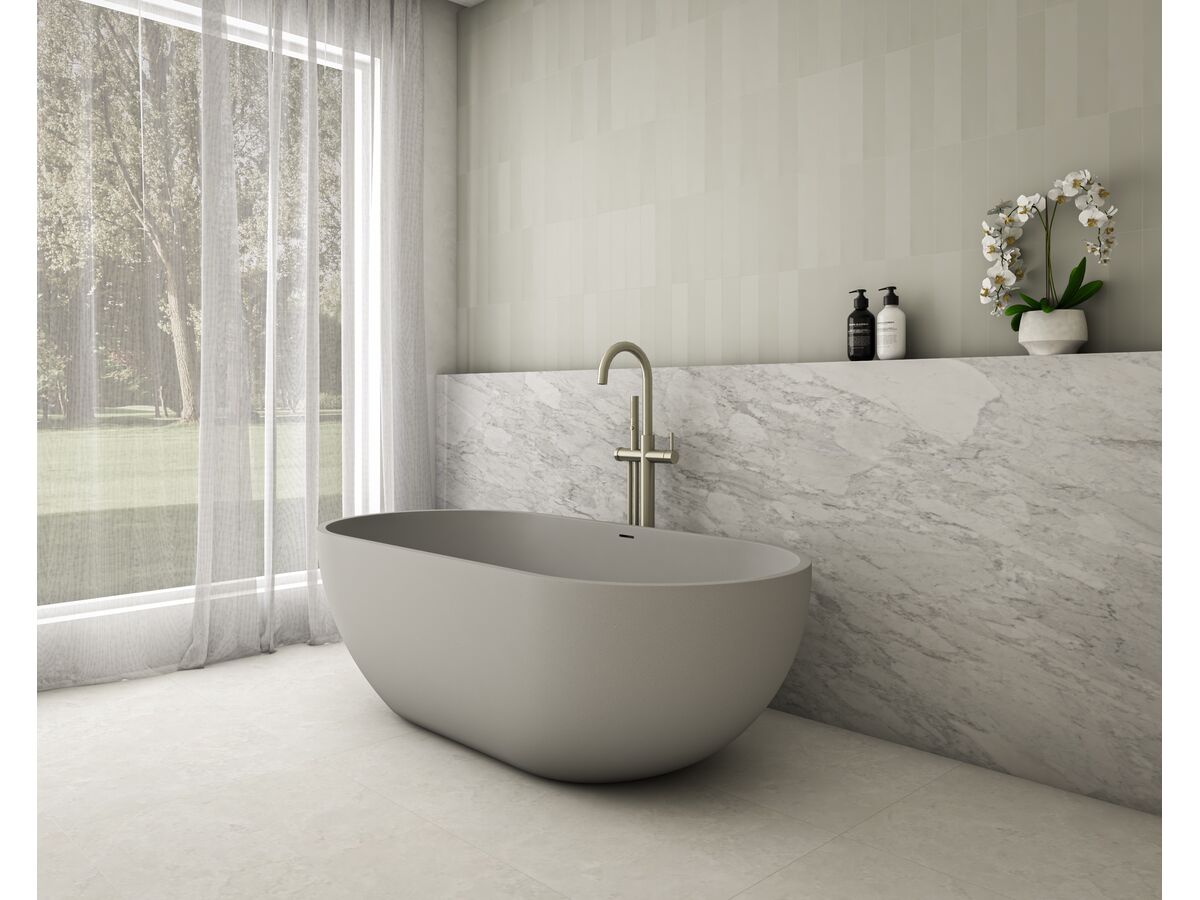 In Situ - Omvivo Villa Freestanding Bath 1725 x 820mm Cove Grey