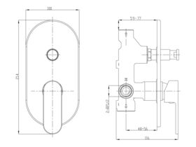 Mizu Soothe Shower Mixer with Diverter Chrome