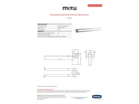 Specification Sheet - Mizu Soothe Swivel Double Towel Bar 430mm Chrome