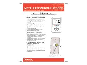 Installation Instructions - Braemar Manual Thermostats