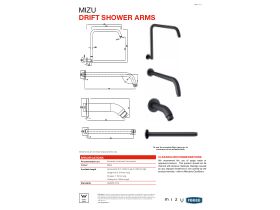 Technical Guide - Mizu Drift Wall Dropper Arm Only 115mm Matte Black