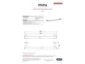 Specification Sheet - Mizu Drift Single Towel Rail 450mm Chrome