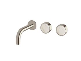 Supporting Image - Sussex Pure Elemental Wall Basin Hostess System 160mm PVD Brushed Nickel (3 Star) Lead Free with Aurora Insert
