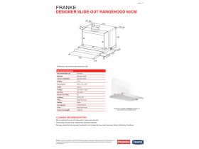Technical Guide - Franke Designer Slideout Rangehood 60cm Stainless Steel