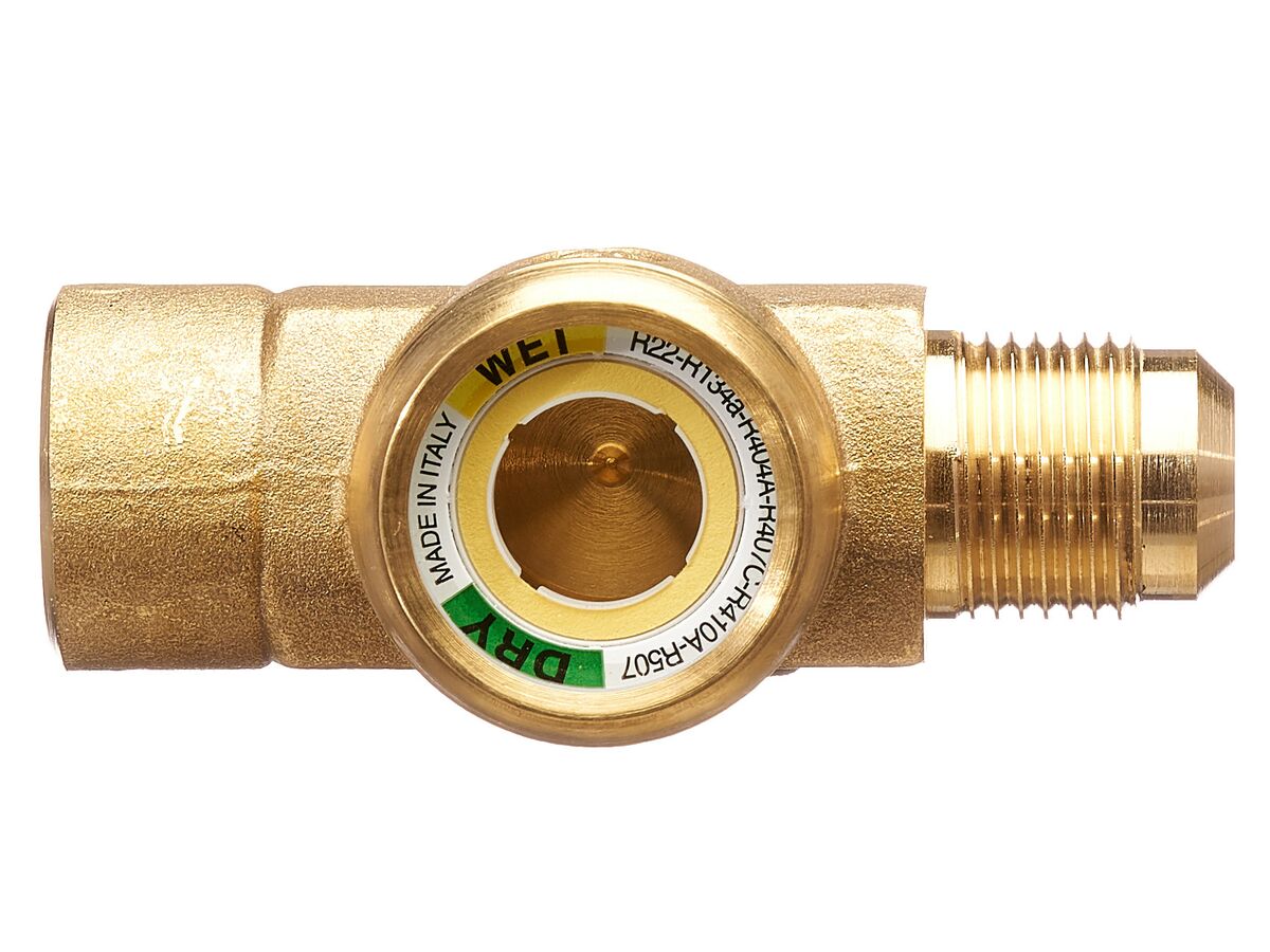 Castel Liquid/Moist Indicator 1/2" Flare Male & Female 3950-44