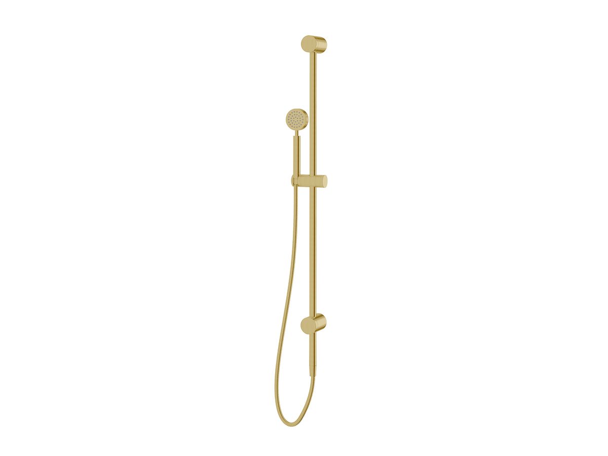 Sussex Pure Single Rail Shower with Wall Water Inlet PVD Brushed Gold (3 Star)