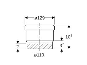 Geberit Lip Seal Socket Universal (Butt & EF) Weld 110mm