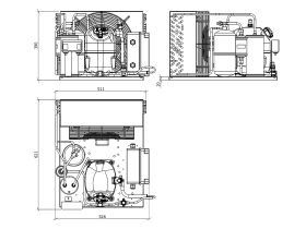 Tecumseh EVO Condensing Unit 1hp R404 MHBP EPCH9510Z 1 Phase