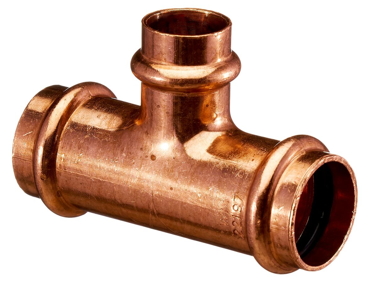 >B< Press Water Reducing Tee 25mm x 25mm x 20mm