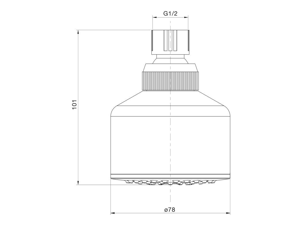 Base Overhead Shower Chrome (3 Star)