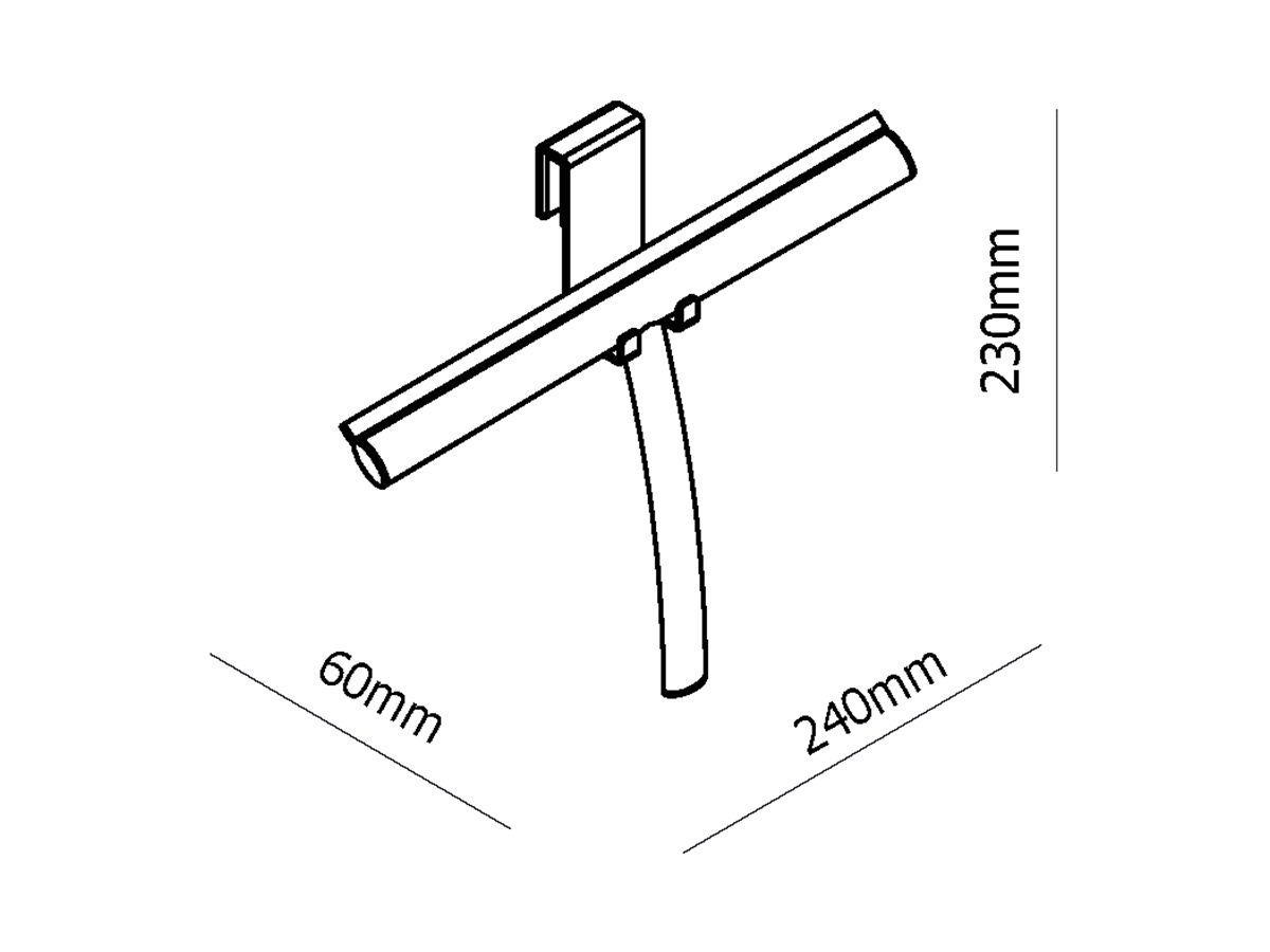 Mizu Silk Shower Wiper with Shower Screen Hanger Chrome