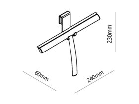Mizu Silk Shower Wiper with Shower Screen Hanger Chrome