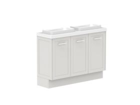 Supporting Image - Kado Lux Ensuite All Door 1200mm Floor Mount Double Basin 50mm Top