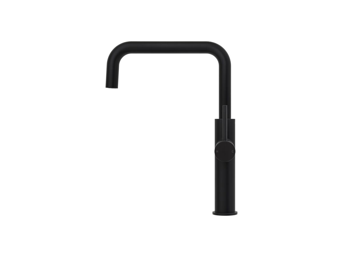 Supporting Image - Mizu Drift Gooseneck Sink Mixer Tap Square Matte Black (5 Star)