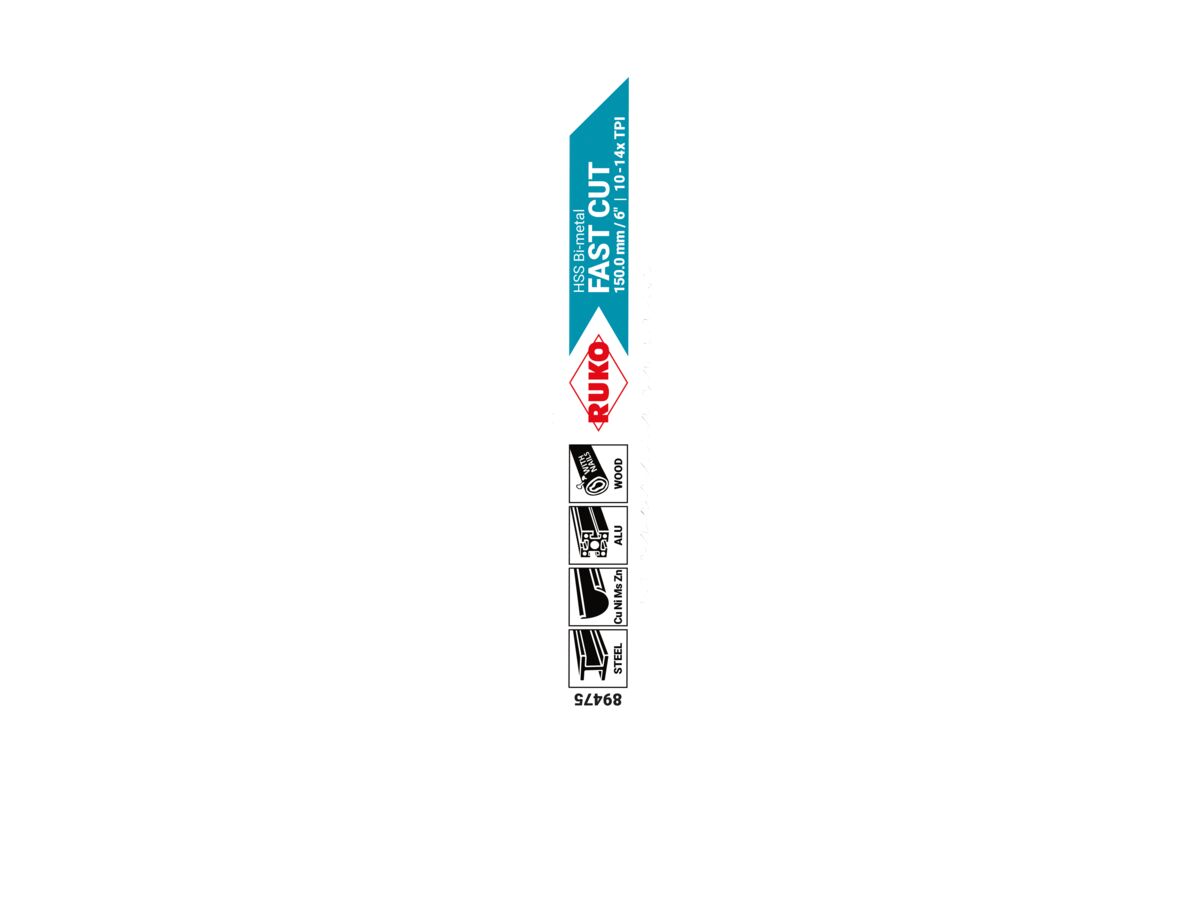 Ruko Reciprocating Blade Fast Cut- 150mm (5 pack)